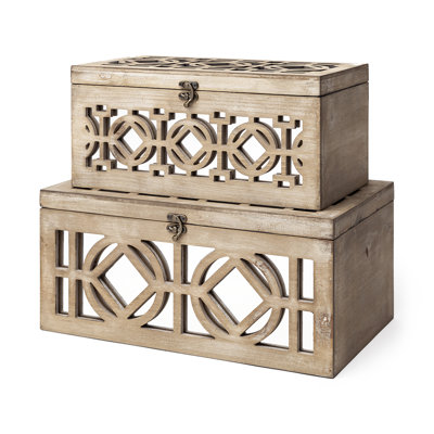 Ensemble de 2 boîtes en bois Lecuyer