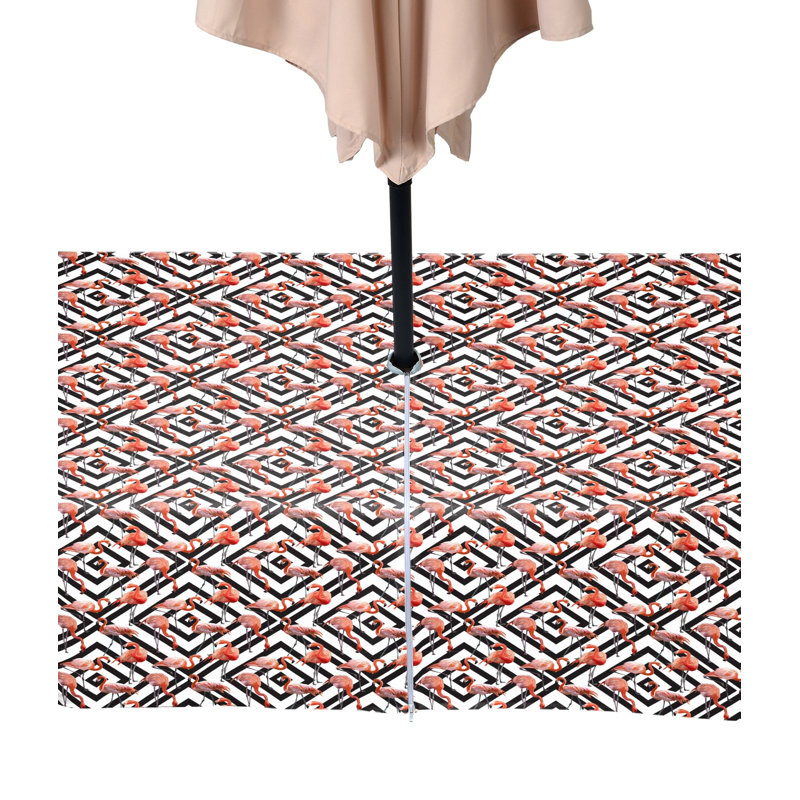 Flamingos in Diamonds Water Repellent Tablecloth, 104" x 60"