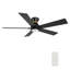 Ventilateur de plafond standard à DEL à 5 pales de 52 po avec télécommande et ensemble d'éclairage inclus.