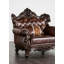 Fauteuil 1Pc avec accoudoirs roulés et garniture cloutée
