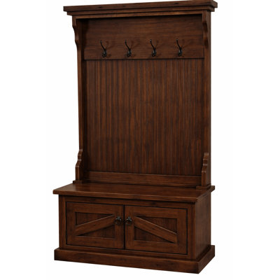 Kinley 37.5 " Wide Hall Tree with Shoe Storage and Storage Bench