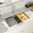 33" L x 19" W Undermount Kitchen Sink Single Bowl SUS304 Stainless Steel Sink with Z Shape Ledge Workstation