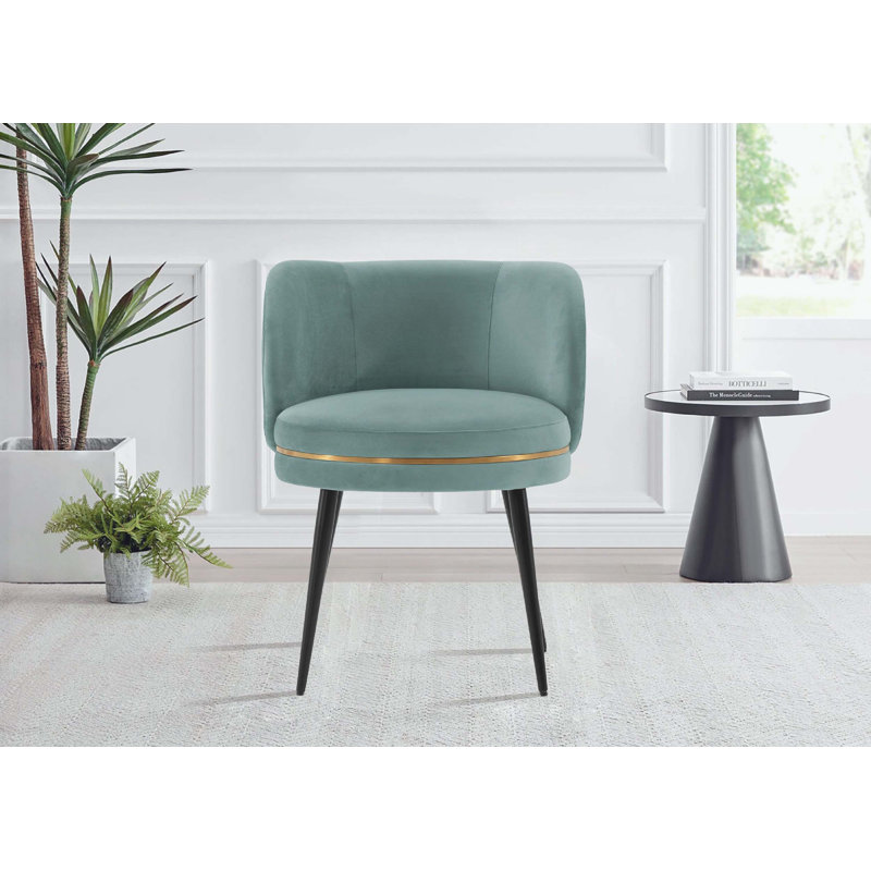 Chaise en velours Kaya, Vert menthe