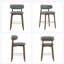 Tabouret de bar moderne à hauteur de comptoir avec dossier, non pivotant, pieds en bois d'hévéa massif et repose-pieds en métal bronze-123098462-131231055-131231056