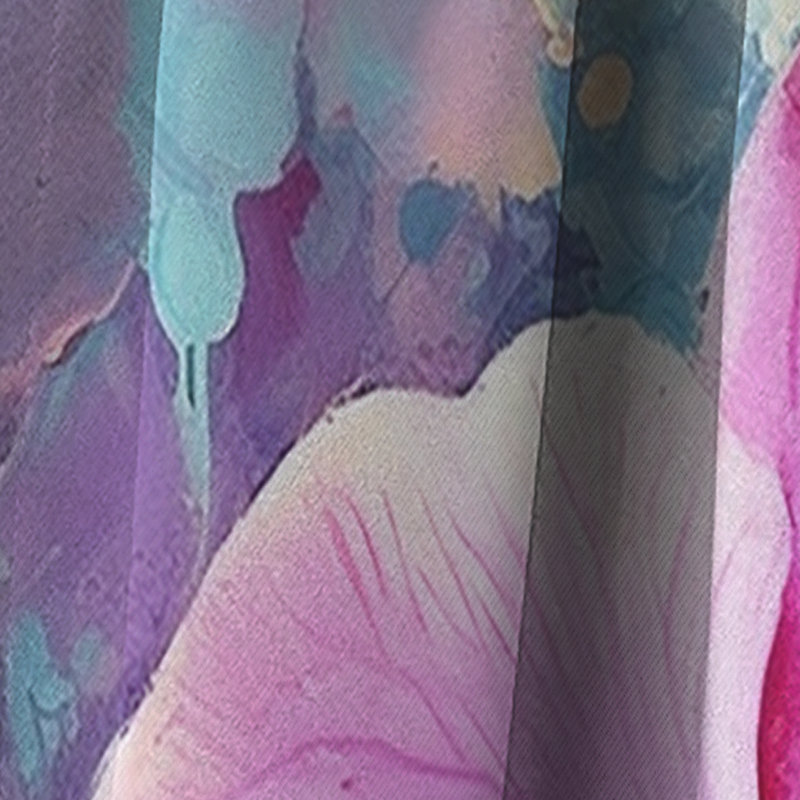 Burchinal - Orchid Curtain - Blackout Floral Curtain - 1 Panels, 52" W x 95" L