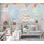 Papier peint amovible aquarelle avec ballons et drapeaux colorés-674942612