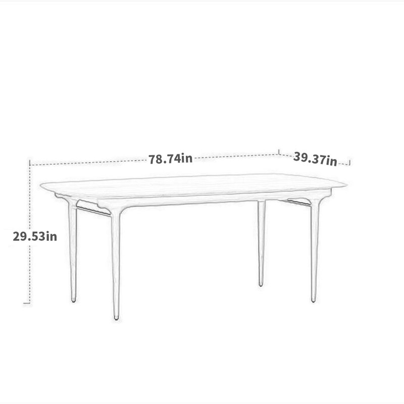 Table de salle à manger Sayana,  H 29,53 po x L 78,74 po x l 39,37 po