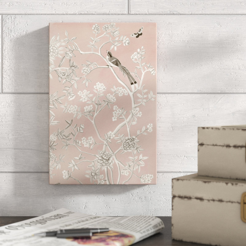 Blush Chinoiserie I by Naomi McCavitt - Painting Print, 30cm H x 20cm W, Wrapped Canvas