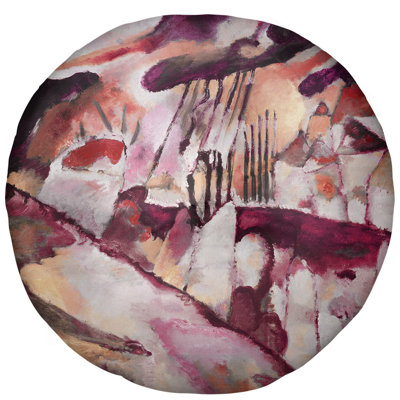 Wassily Kandinsky Abstract Reversible Throw Pillow