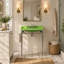 Meuble-lavabo console en céramique de 71 cm (28 po) avec support en métal et barre porte-serviettes-1175505268-1182831400-1201618290