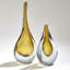 Stretched Neck Vase-Amber-Lg