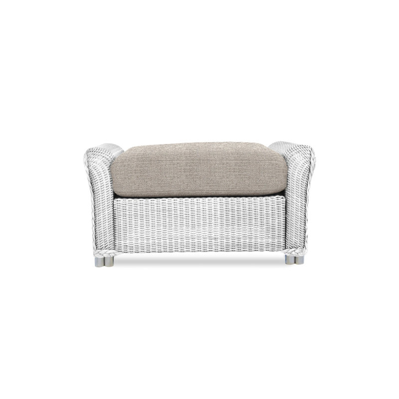 Reflections Outdoor Ottoman, Pewter, Sailcloth Salt