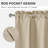 1 Panel Valance Curtains for Living Room, Kitchen Valance for Windows, Basement Window Curtains, 60 X 18 Inch-139480755-139480765