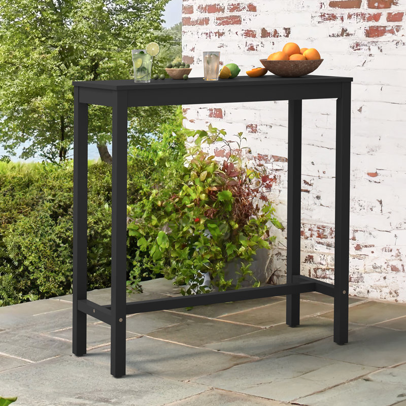 Table de bar Herstein, Noir, noir, noir, noir, H 39 po x L 38 po x l 15 po