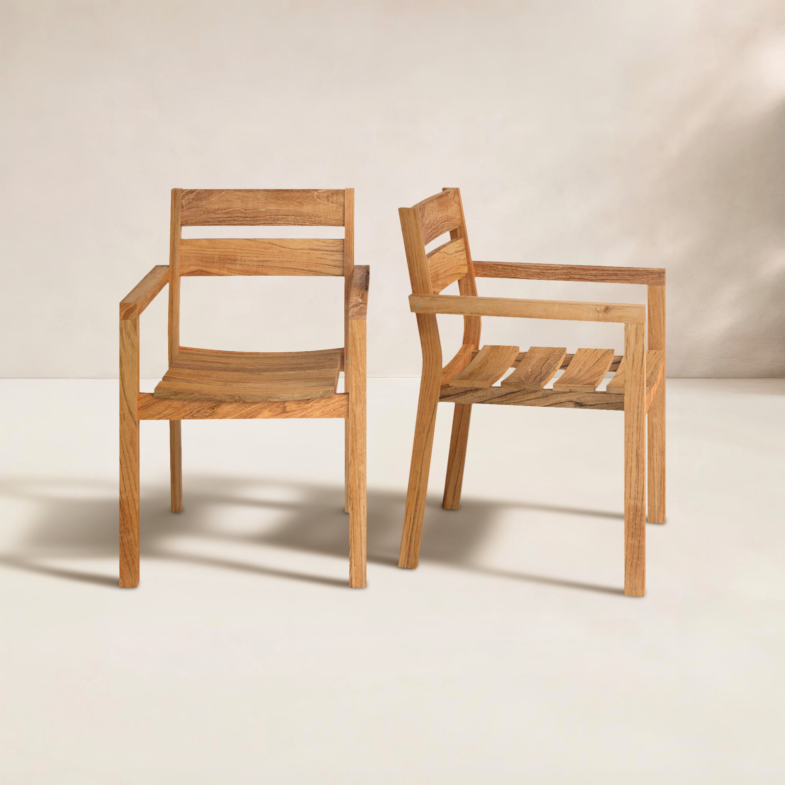 Morones Outdoor Dining Armchair in Solid Reclaimed Teak