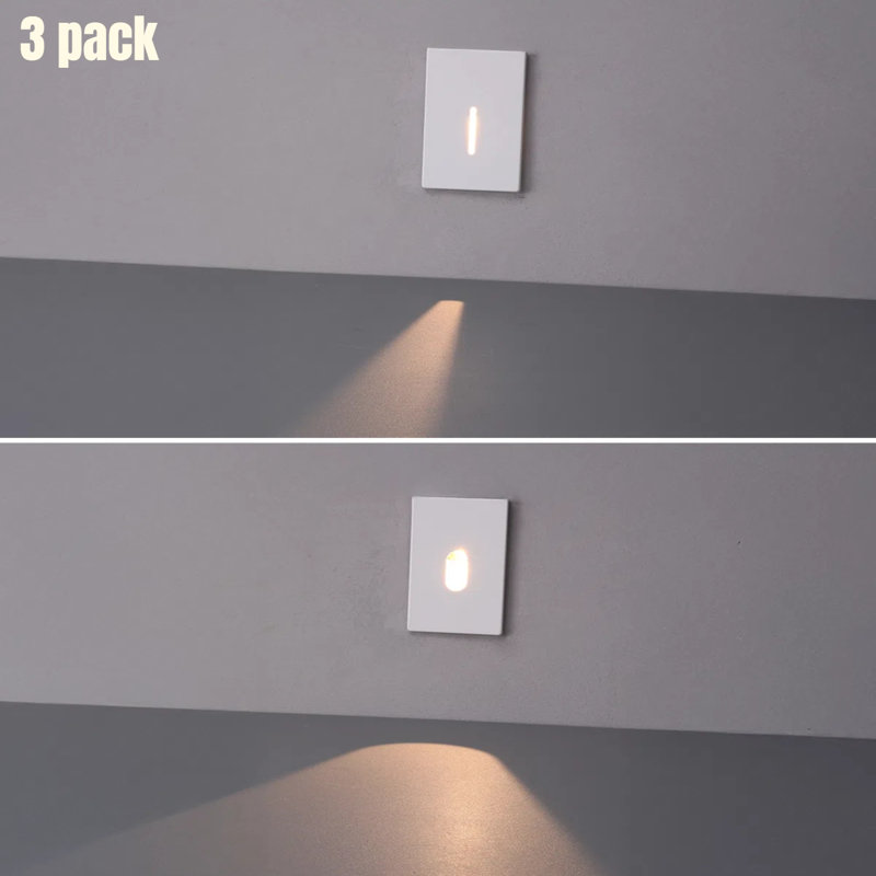Lodestone Magnetic LED Step Light, Dimmable Anti-Glare Indoor Stair Light, Vertical, White, 4.72“H x 2.83“W x 1.34“D