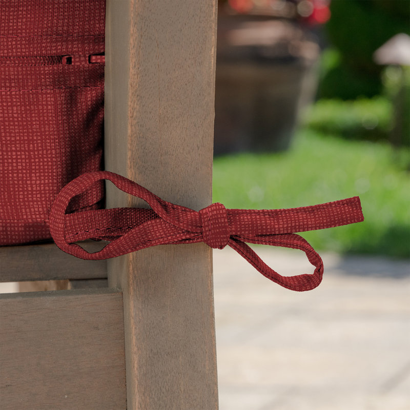 Coussin de banc d'extérieur en mousse ARDEN, 48 x 18, fabriqué avec ProFoam, Rouge rubis Leala
