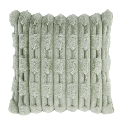 Carved Faux Fur Cushion Cover