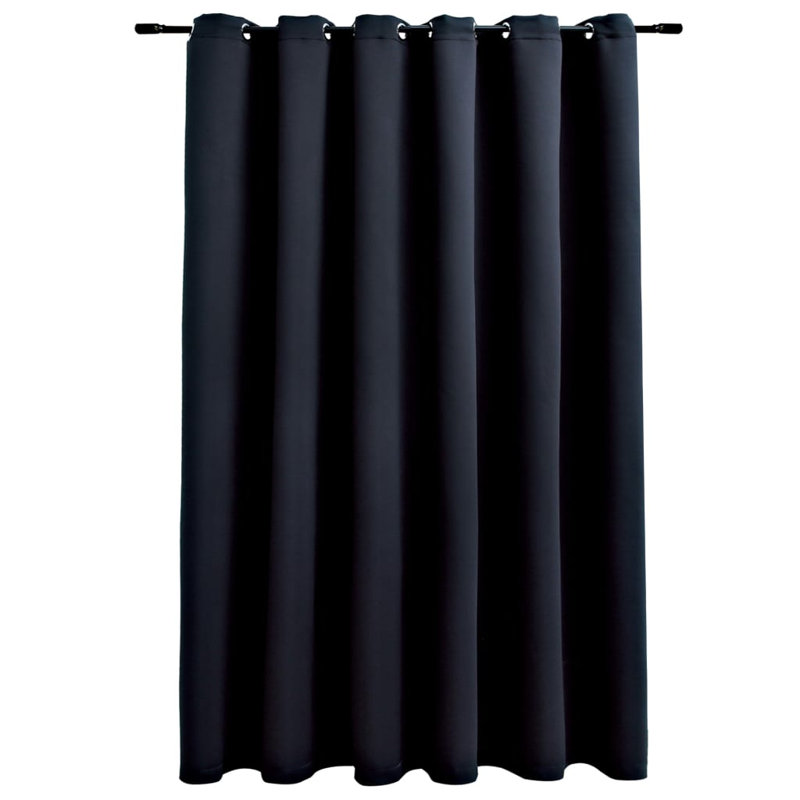 Azurdee Blackout Curtain Single Panel, Black
