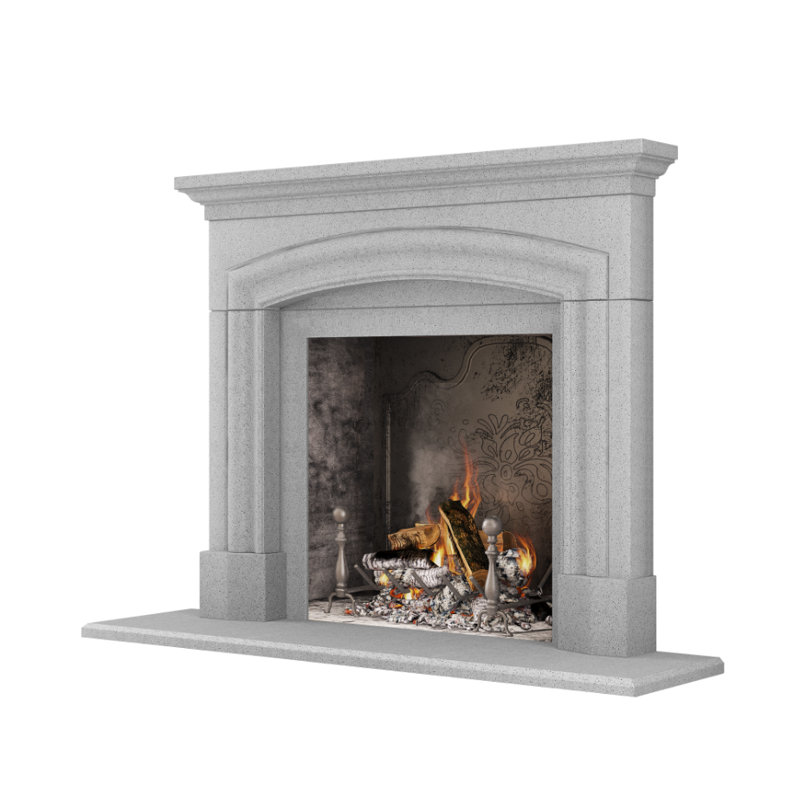 Grand Manchester Fireplace Surround, Acid Wash Gray