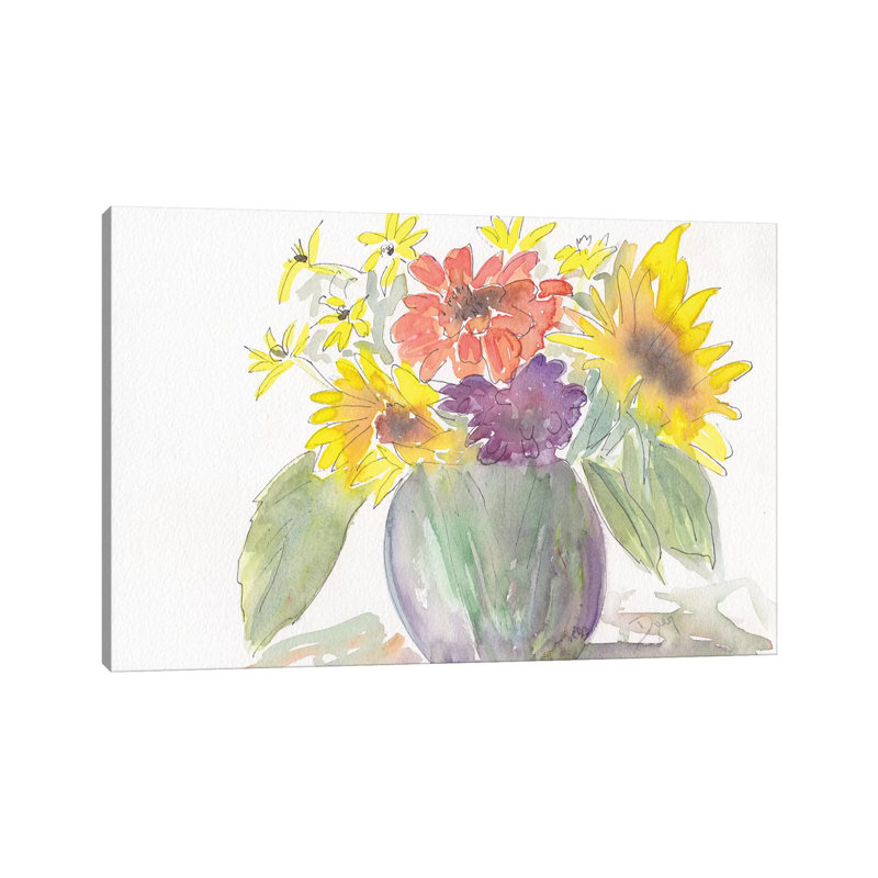 Sunny Bouquet by Beverly Dyer - Wrapped Canvas Print, 20.32 cm H x 30.48 cm W