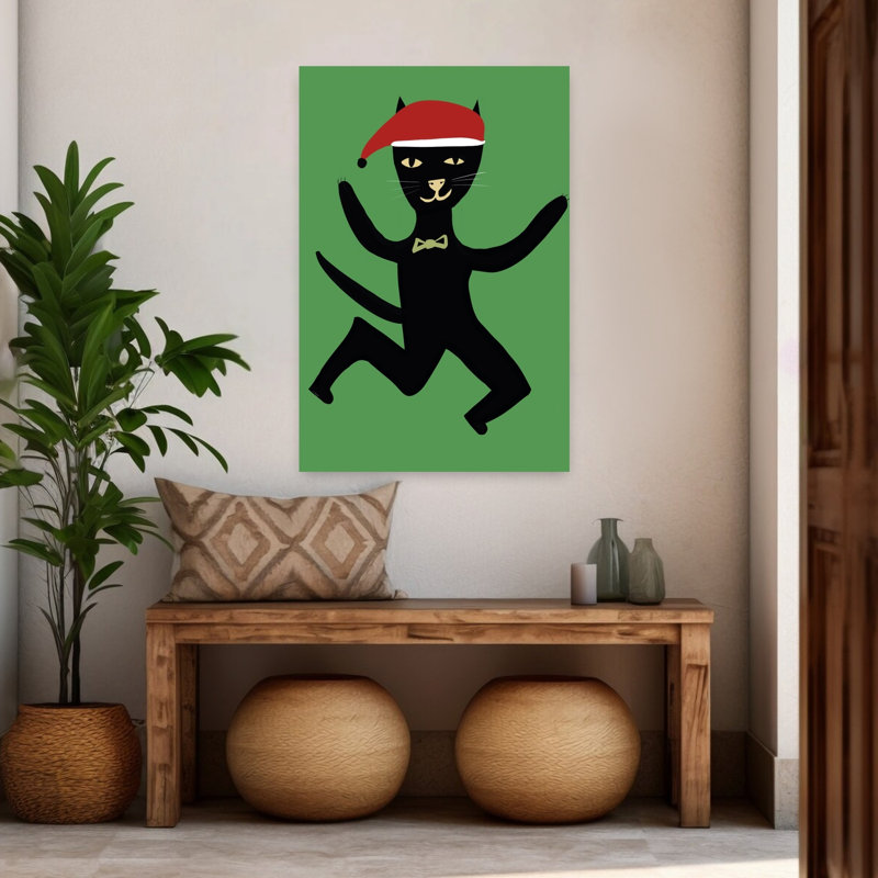 «Dancing Christmas», impression d'art mural fantaisiste et contemporain, 48" H x 32" W