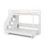 Lit escamotable double sur double avec lève-personne hydraulique et conception de bureau-423656183