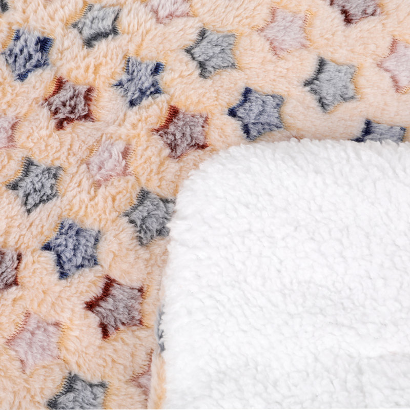 Canella Geometric Fleece Pet Bed, Extra Large (39.37" W x 31.5" D x 1" H)