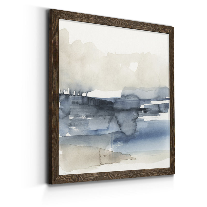 "Fog on the horizon V", reproduction d’art sur toile encadrée, H 31,5 po x l 31,5 po x P 1,5 po, Encadré de bois de noyer