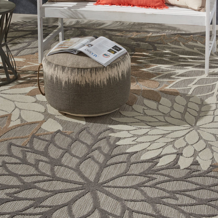 Aurora Pines Gray Indoor/Outdoor Rug - 3 x 4