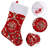 48 Inch Christmas Tree Skirt with Matching Christmas Stocking Set, Gold Foil Snowflake Pattern for Indoor Holiday Xmas Decor-92282096
