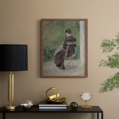 Vintage Portrait Print LV Framed Print - Solid Wood