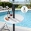 Round Outdoor Side Table With Umbrella Hole , 50cm cm W 50cm cm D-1287771678