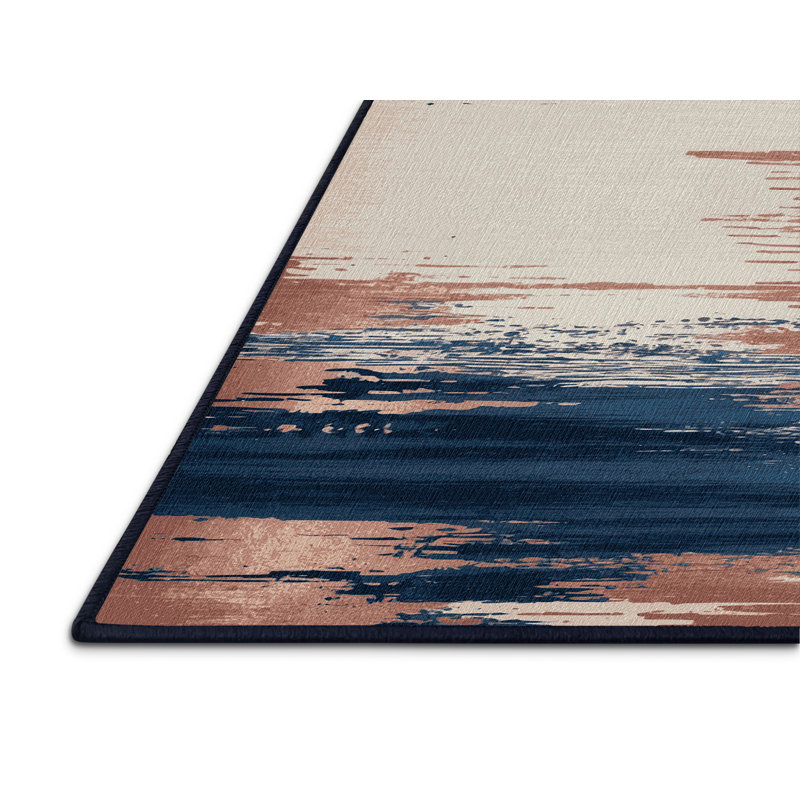 Tapis gris aquarelle lavable à la machine