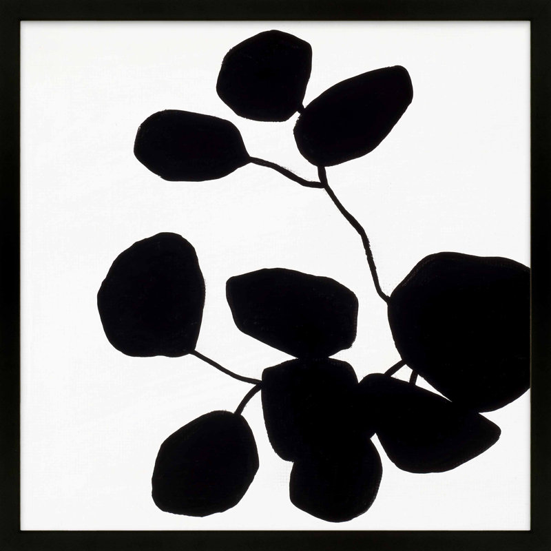 Modern Botanical 5 Print by Lee Lessem, Black Framed Paper, 24" H x 24" W x 1.25" D