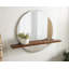 Miroir rond rose avec tablettes