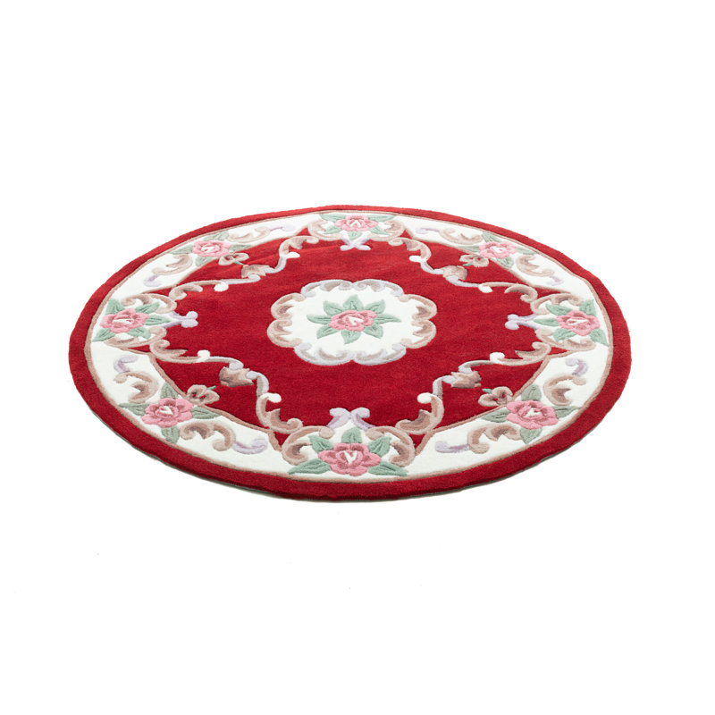 Costilla Hand Tufted Red Rug, Round 150cm