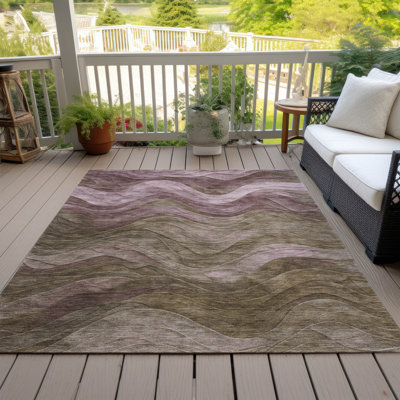 Tapis taupe Cinead ACN1700 intérieur / extérieur lavable à la machine