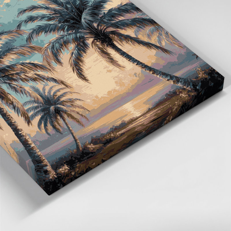 «Hawaiian Royal Palm», art mural sur toile noire, H 20 po x l 24 po