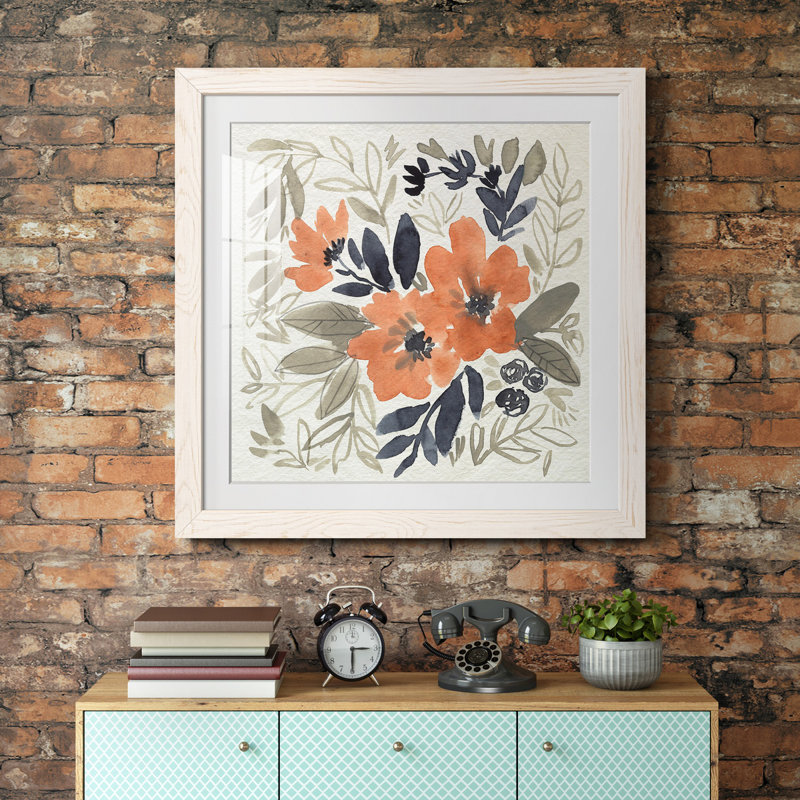 «Sienna & Paynes Flowers I-Premium», reproduction encadrée - prête à être accrochée, H 17 po x l 17 po x P 1,5 po