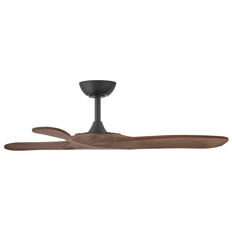 Hinkley Fan Swell 48" Smart Fan, Matte Black, 48" Wide, Walnut