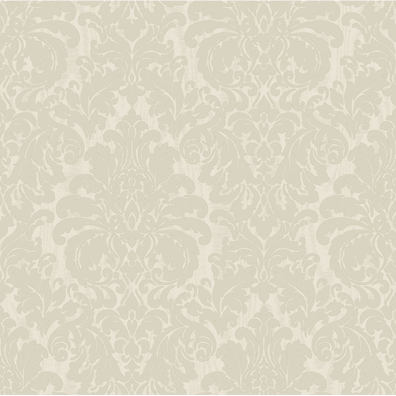 Rouleau de papier peint métallique L 33 pi x l 20,9 po Kristen, Blanc