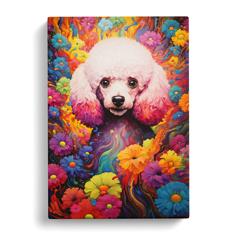 Poodle Colour Field No.2 - No Frame Print, 60cm H x 40cm W x 3cm D