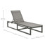 Chaise longue Serenata Sling - Gris avec assise grise-84679701