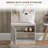 Rustic Hall Tree With Shoe Storage Bench, Entryway Bench With Coat Rack, Accent Coat Tree With Storage Shelves For Hallway, Mudroom, White Wood Grain
