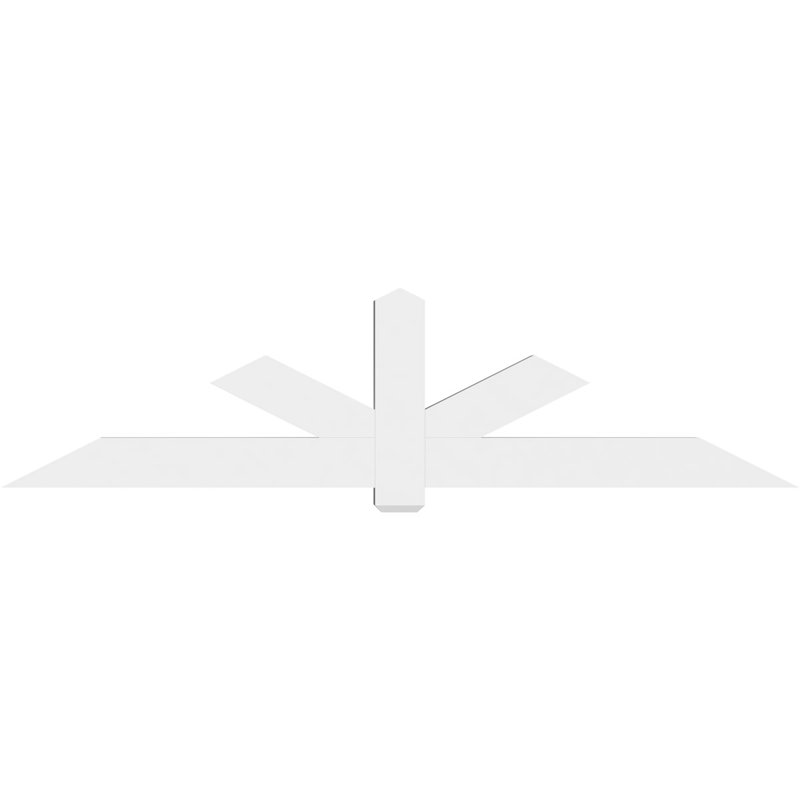 Support de pignon en PVC de qualité architecturale Kennewick, H 24 po x l 96 po (pas: 6/12), P 4 po x F 6 po
