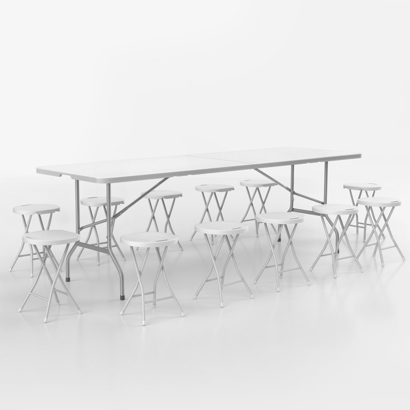 Table de camping rectangulaire pour 12 personnes, 94 po de longueur