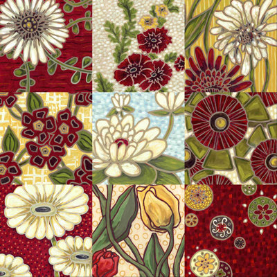 " Woodblock Menagerie " by Karen Deans