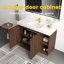 Meuble-lavabo autoportant en noyer Winston GALAN 48F-104921178-104921173