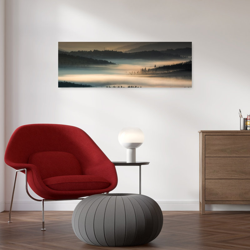 Misty Mountain Sunrise by Slawomir Kowalczyk AFRP - Wrapped Canvas Panoramic Print, 91.44 cm H x 30.48 cm W